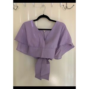 Purple crop top